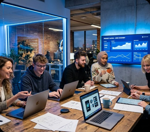 Brand1Solutions team working together
